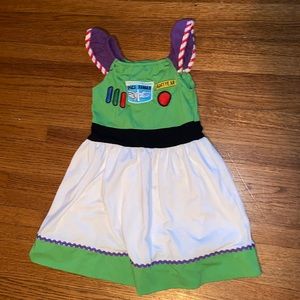 Buzz Lightyear Green & White Dress 3T